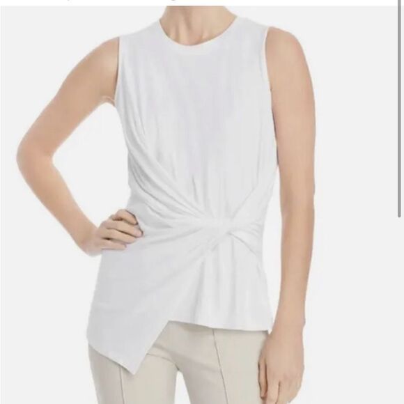 Kobe Halperin Twist Front Emilee sleeveless Tank Top in White Size Small NWT - Picture 1 of 11
